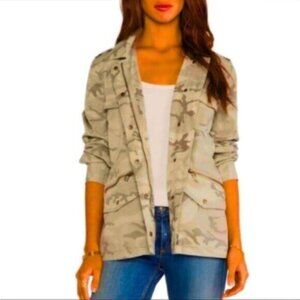 Lily Aldridge by Velvet | Women's Camouflage Full Zip Snap Jacket Size Small